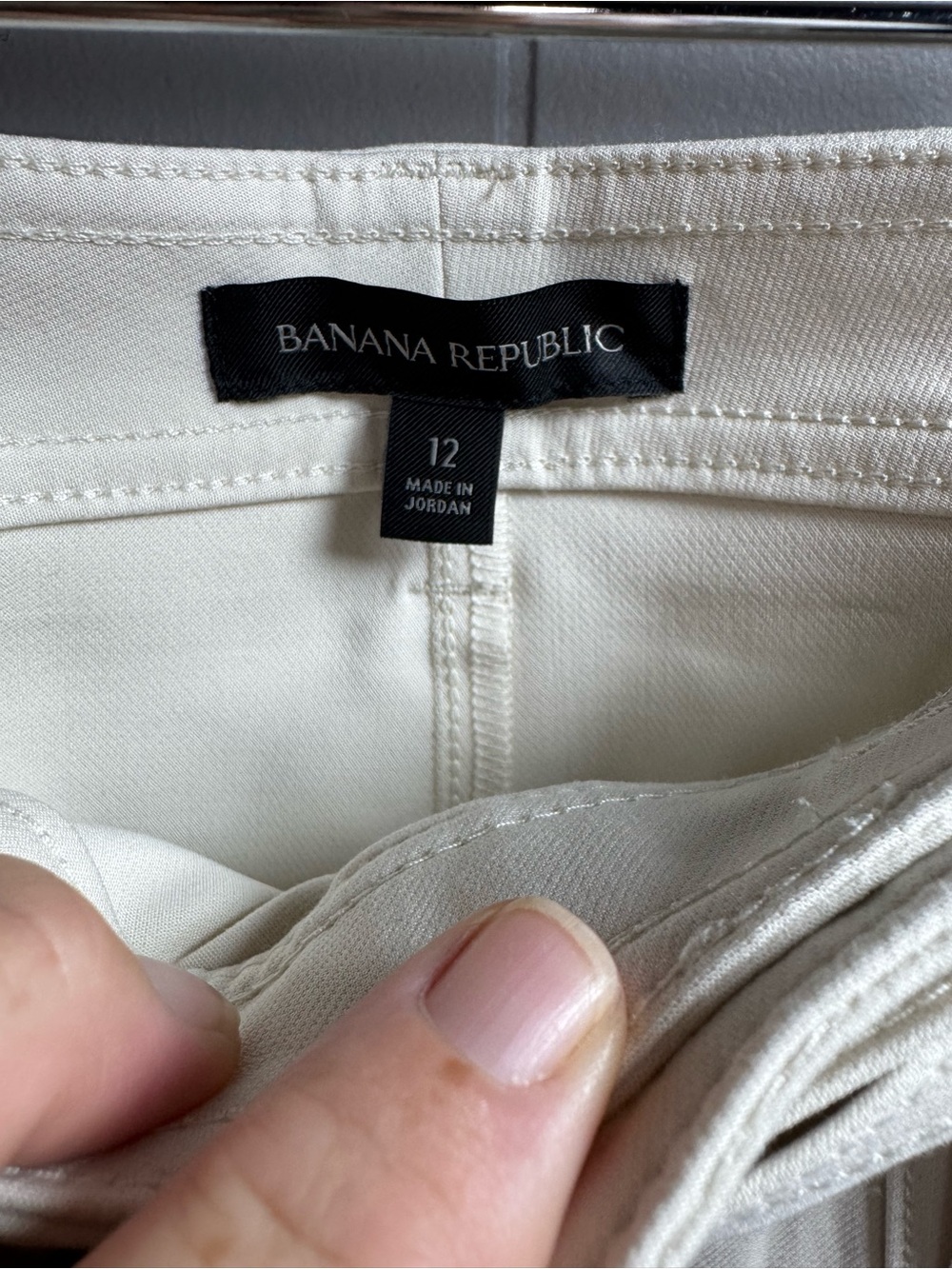 Banana Republic High-Rise Jeans in Light Cream